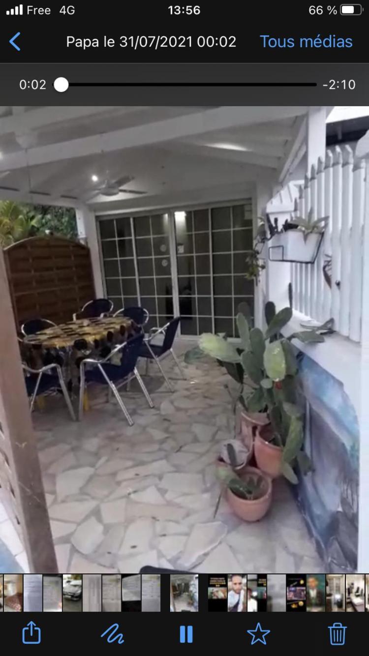 Le Sable Bleu - Evasion Tropicale A Sainte-Anne - Plage 5Min - Piscine - Parking - Logement Climatise - Vue Sur Les Palmiers - Parfait Pour Sejours En Famille Ou Entre Amis المظهر الخارجي الصورة